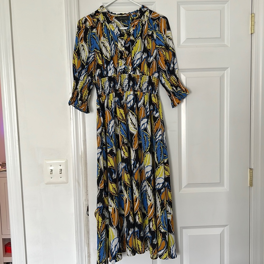 Gracia print dress, worn once, size small